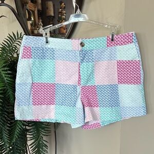 Vineyard Vines for Target Patchwork Flat Front Whale Shorts Pink & Blue Preppy